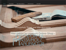 Tablet Screenshot of beendorfer-massivholz.de